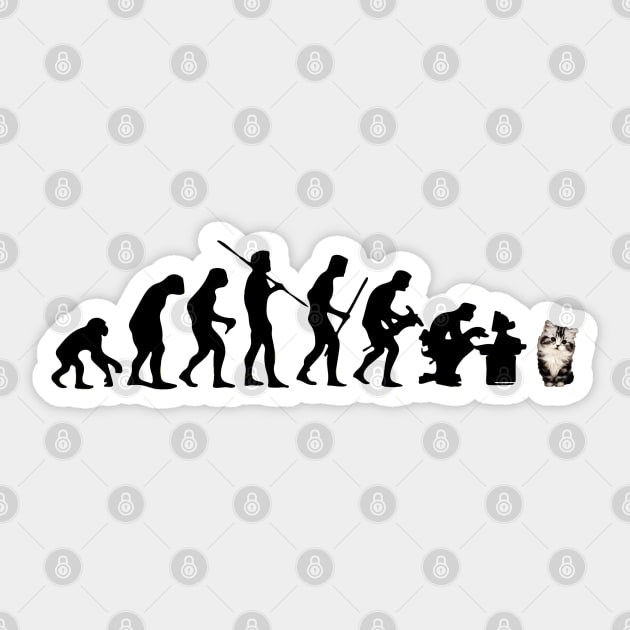 meow evolution Sticker by Lamink